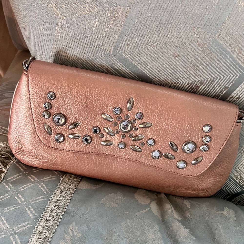 The Sak Rose Gold Embellished Leather Shoulder Bag - Picture 12 of 13